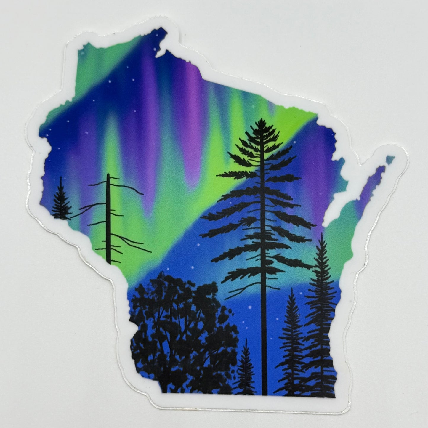 Wisconsin Northern Lights Vinyl Sticker