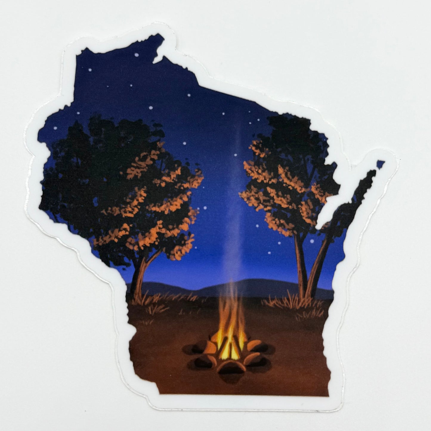 Wisconsin Camp Fire Vinyl Sticker