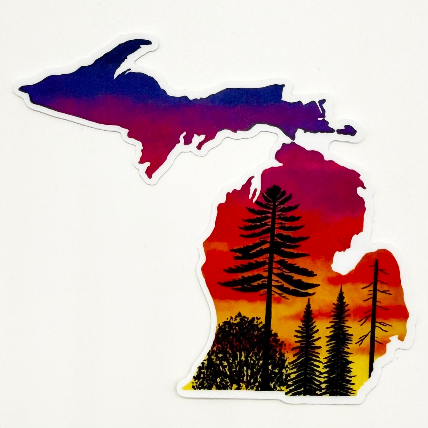 Michigan Sunset Vinyl Sticker