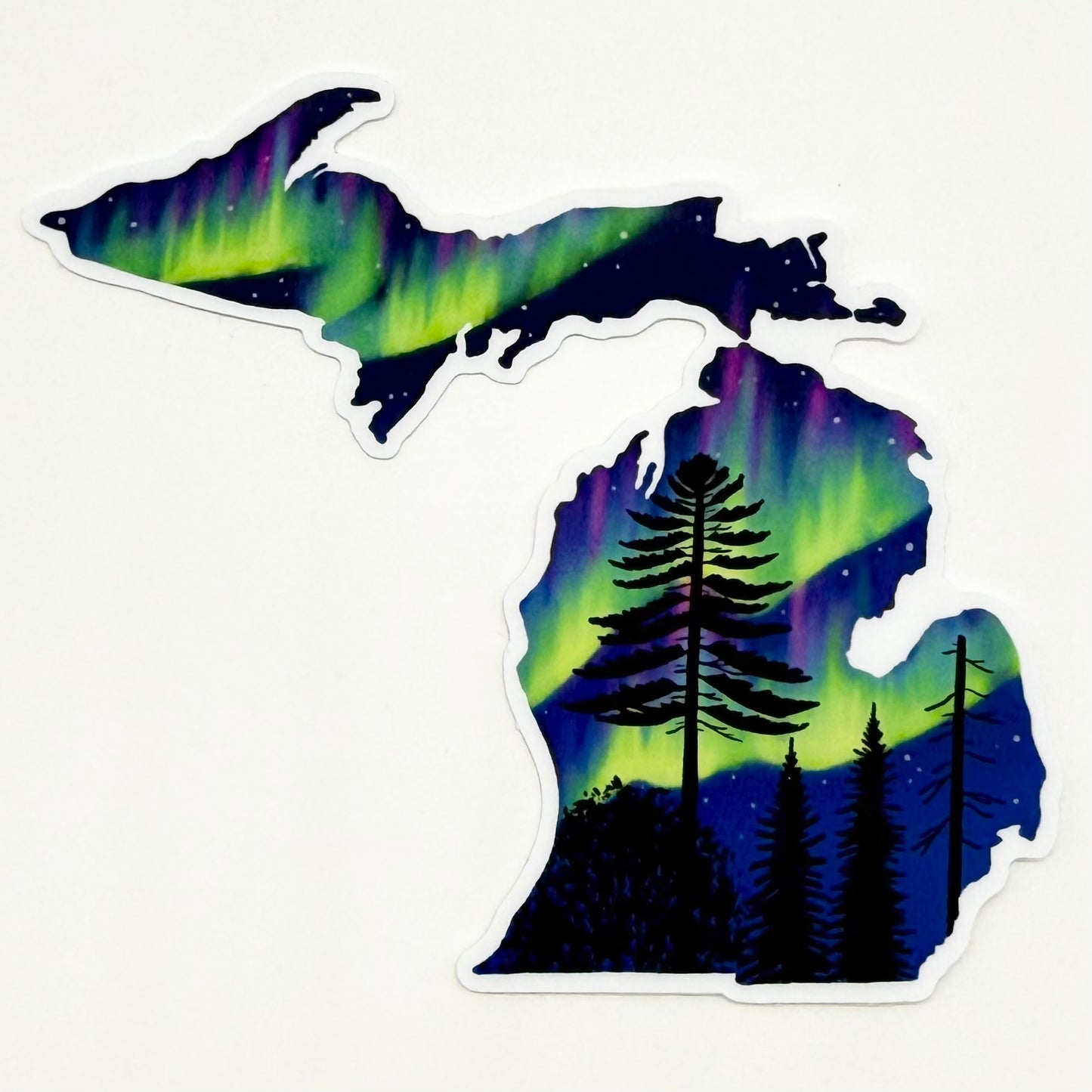 Michigan Northern Lights Vinyl Sticker