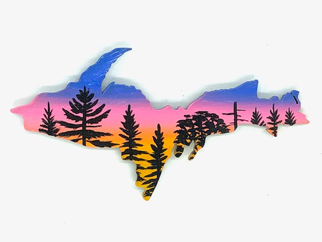 U.P. Sunset Hand Painted Magnet