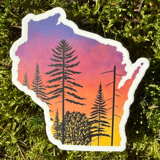 Wisconsin Sunrise Vinyl Sticker