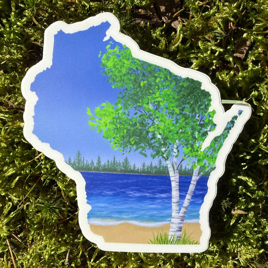 Wisconsin Lake Vinyl Sticker