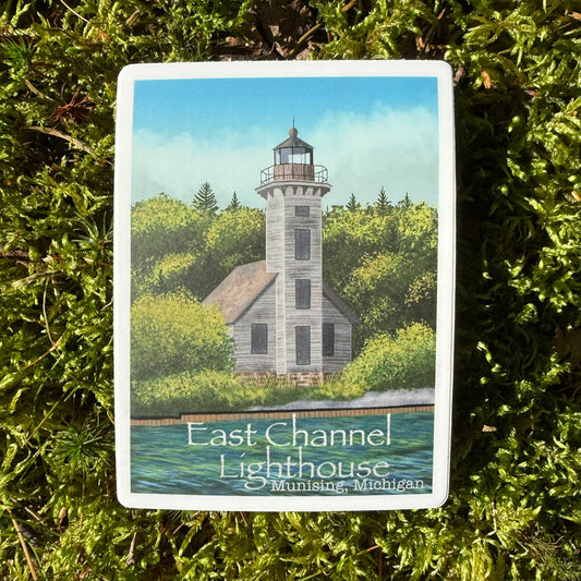 East Channel Lighthouse Vinyl Sticker