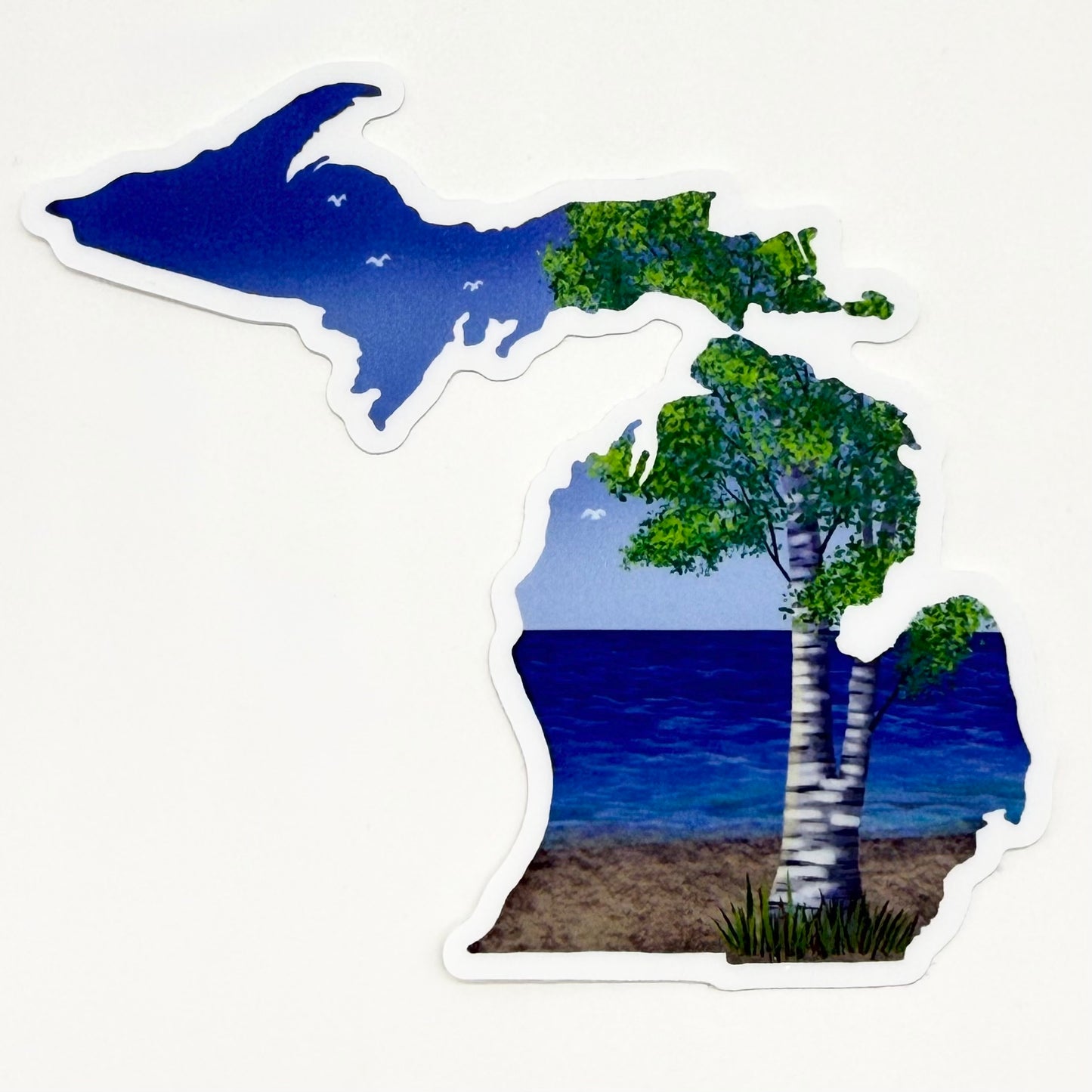 Michigan Beach Vinyl Sticker